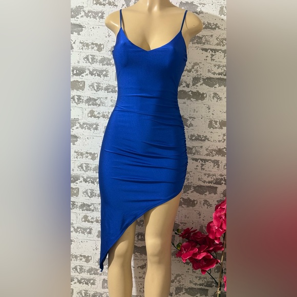 Windsor Royal Blue Asymmetrical Dress - Picture 1 of 6